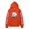 Hunter X Hunter Drinking Killua Hoodie Japanese Name Purple Letter Sleeve Anime Hooded Pullover Sweatshirt