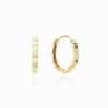 Minigold Two-Line Cut Hoop Earrings (12Mm) Mem02851