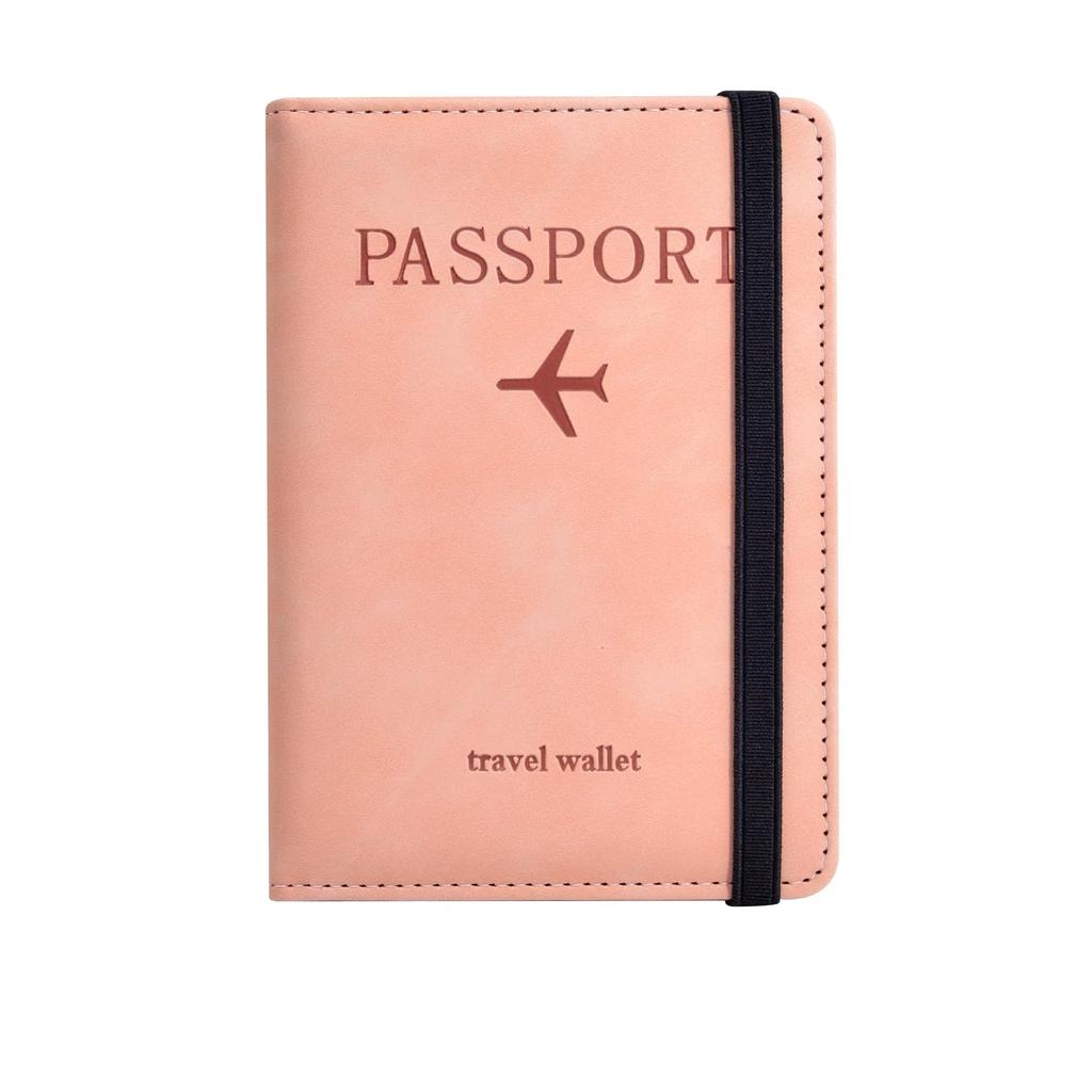 Passport Holder, with Credit Card Slot and Boarding Pass Slot Combo, Travel Wallet Case Book Travel Must Have, RFID Blocking Lea