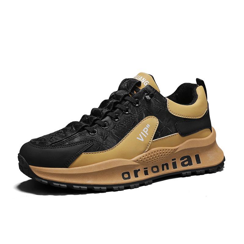 

Men s shoes platform sneakers ins spring and autumn new men s trend low-top casual shoes student leather dad shoes 44