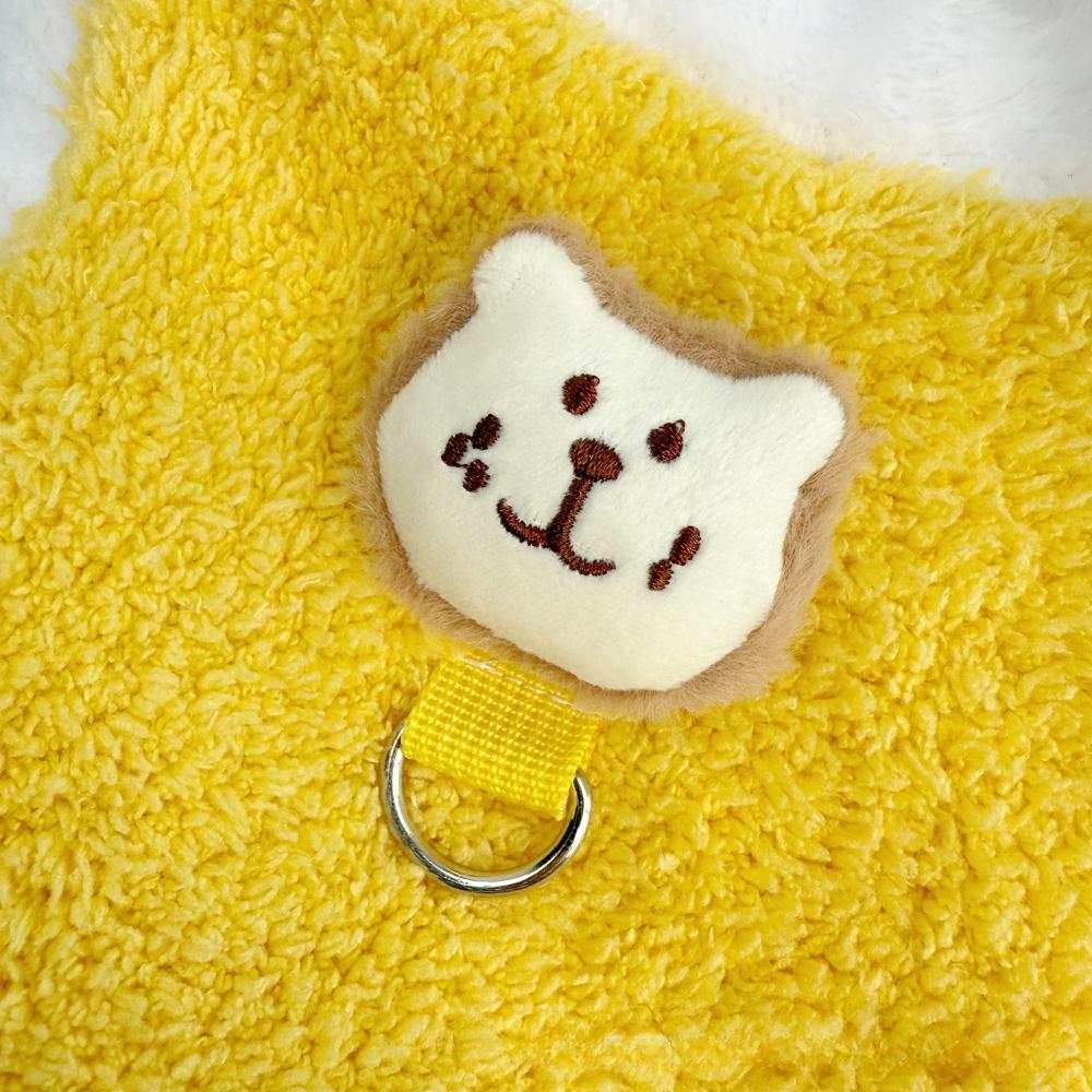 3D Lion Plush Pet Vest Double Sided Fleece Thickened Warm Winter Cats Dogs Apparel Cute Vest for Puppy Small Medium Dog