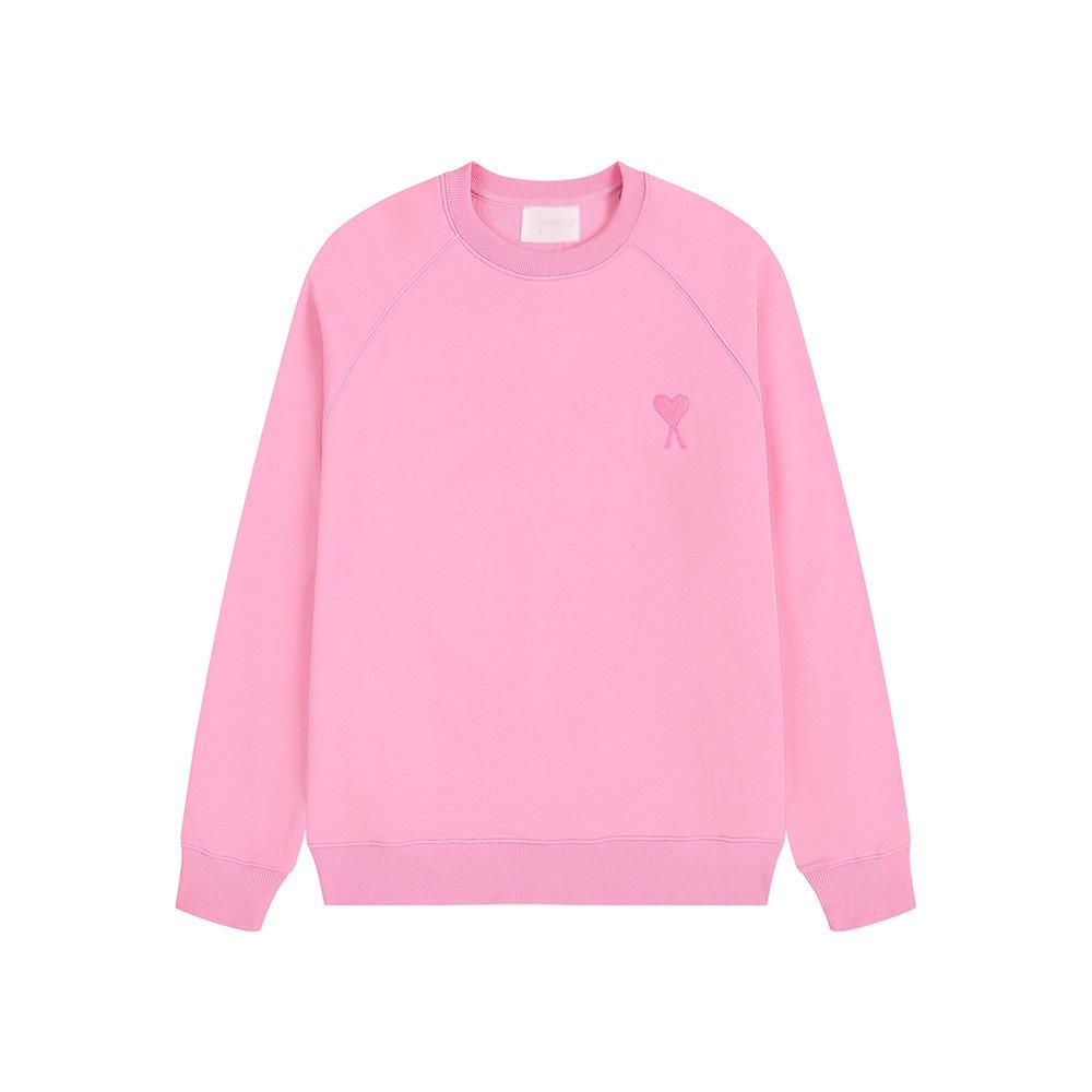 Sweatshirt Unisexe AMI ANCIENT en Coton avec Petite Broderie Cœur - Style Automne/Hiver, Col Rond, Coupe Ample, Décontracté.