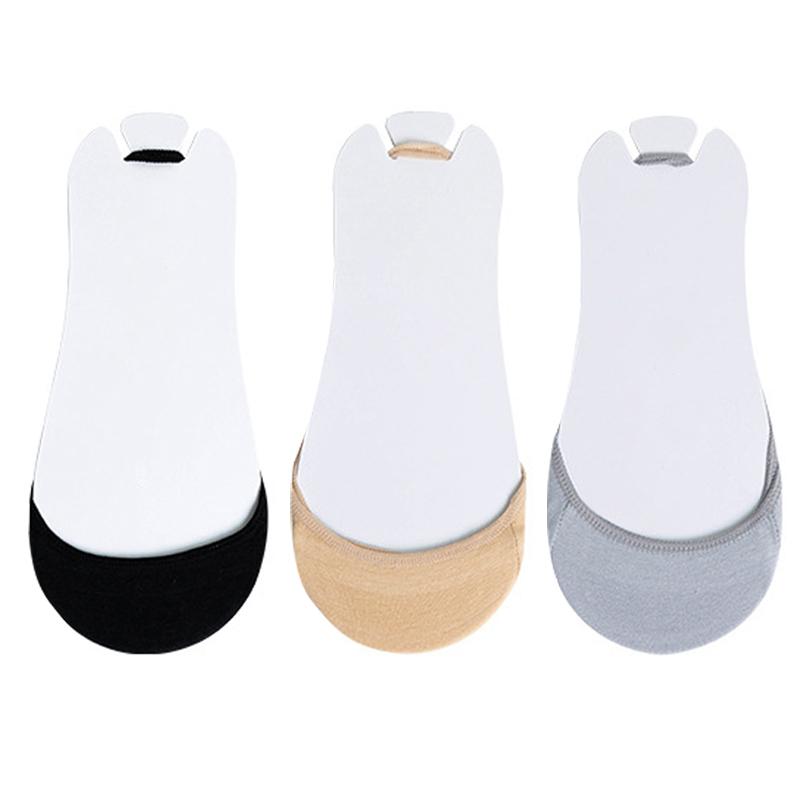 3Pairs/lot Sling Women's Cotton Boat Socks Summer Non-slip Invisible Shallow Half-soled Socks That Do Not Fall Off The Socks