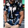This Men's T-shirt Features an Abstract Graffiti Print with a Contrasting Color Palette of Black