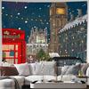 London Wall Tapestry British Cityscape Vintage Travel Aesthetic Room Decor Throw Blanket Dorm Home Living Room Wall Hanging Gift