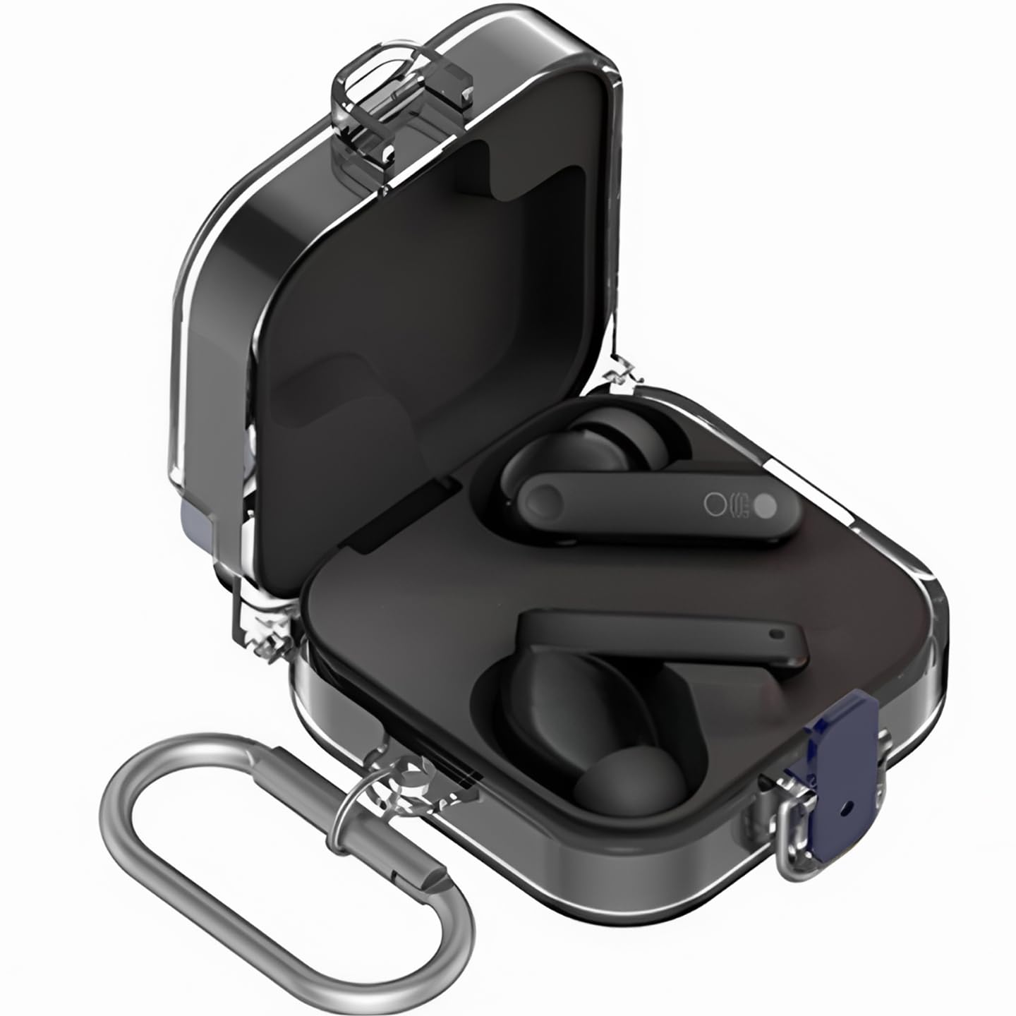 

FINON for CMF by Nothing Buds Pro 2 Case, Earphone Case with Strap, Stylish and Simple Clear Case (Clear)