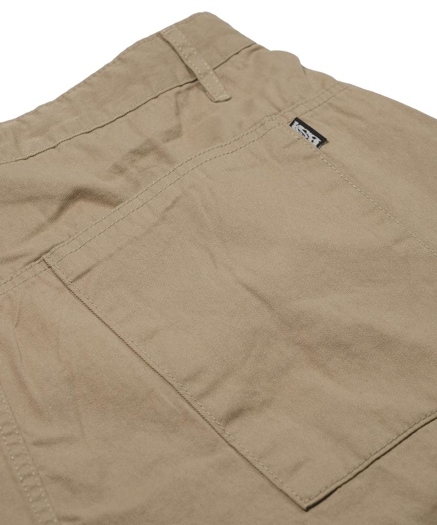 Bieseulaebis Wide Leg Drawstring Cotton Pants Ash Khaki