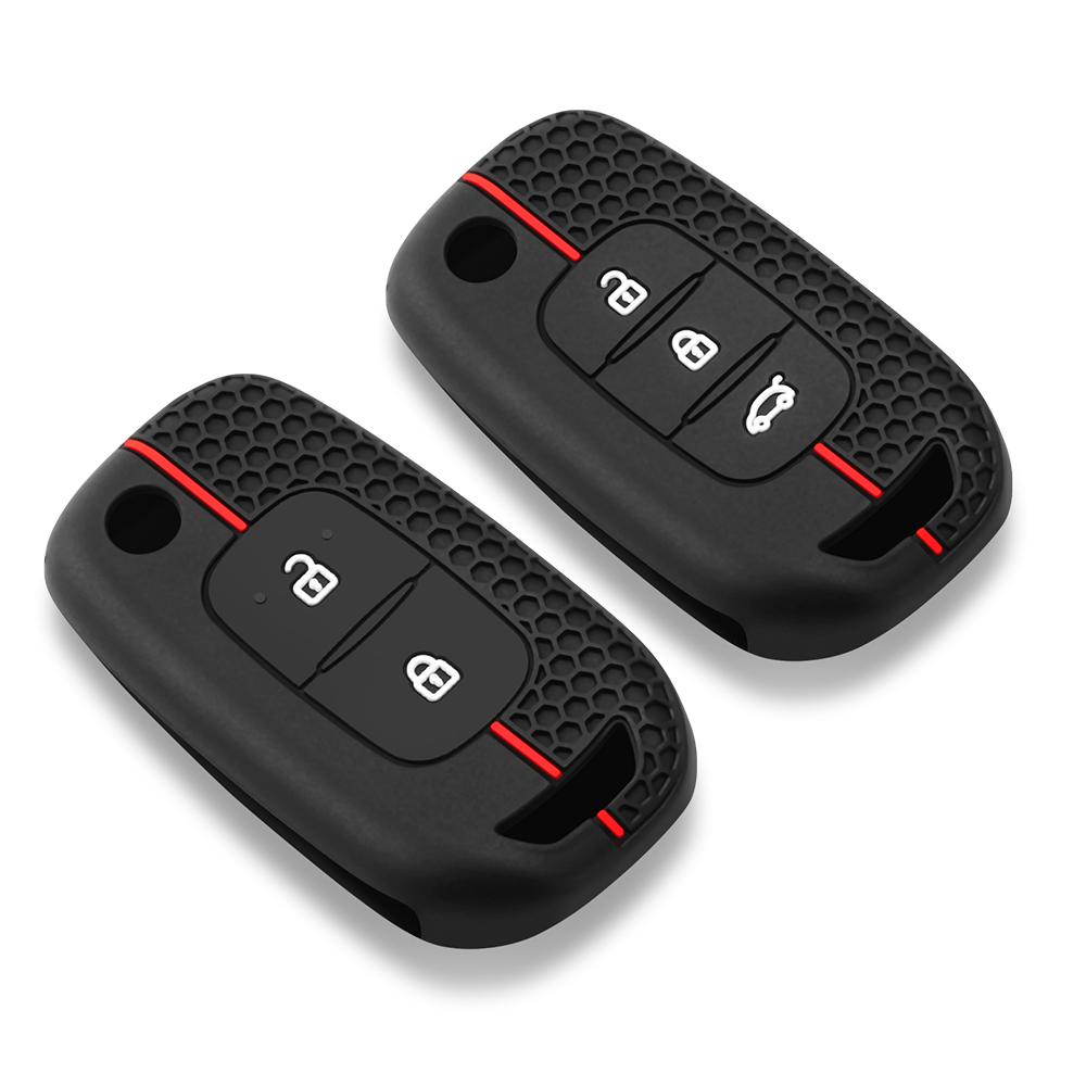 Silicone Car Remote Key Case Cover for Renault Sandero Stepway Logan 2 Clio 5 Arkana Captur Kadjar Daster Twingo Trafic Kwid