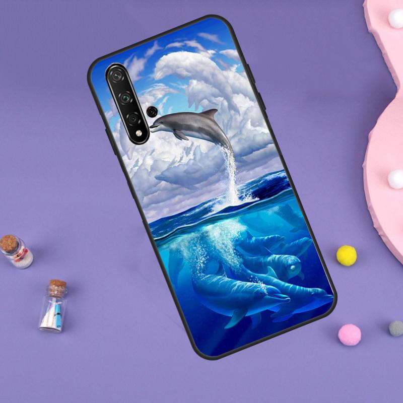 Animal Dolphin For Huawei Nova Y61 Y60 Y70 Y72 Y73 Y90 Y91 9 10 SE 7i 8i 11i 12i P30 P40 Lite P60 Pro Case