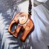 Módní ručně vyráběný dřevěný přívěsek slona na řetízku Plážové šperky Oblečení Doplňky Řetízek na svetr