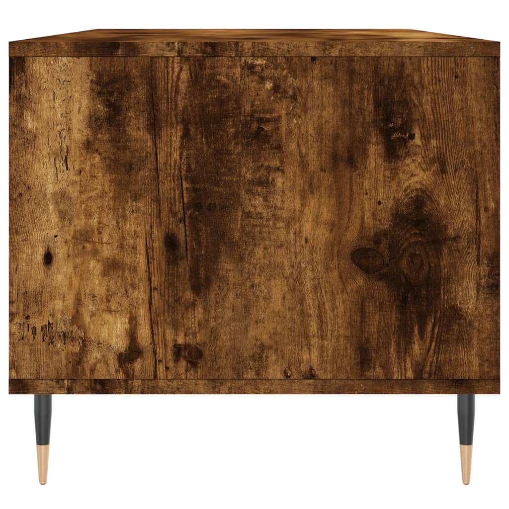 Coffee Table Smoked Oak 90x49x45 cm Wood Based Material