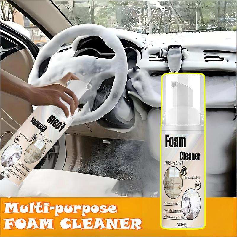 Foam Cleaner - Heavy-Duty Degreaser for Car Interiors, Home Kitchen, Upholstery & Household Surfaces