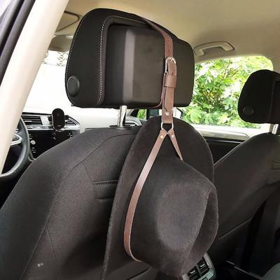 Hat Rack Easy Installation Vehicle Cowboy Hat Storage Holder Faux Leather Car Seat Hat Organizer for Auto