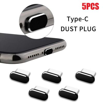 5 szt. silikonowych zatyczek przeciwpyłowych typu C, osłona portu ładowania, zatyczka do iPhone'a 15 Pro Max 15 Plus Samsung Xiaomi Anti-Dust Plu