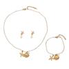 Ocean Style Women's Earrings Necklace Set Versatile Shell Pearl Bracelet Unique Beach Jewelry for Women
