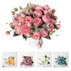 Highquality Artificial Flowers Fake Roses Bunche Bouquet Vibrant No Fading Decorative Arrangement