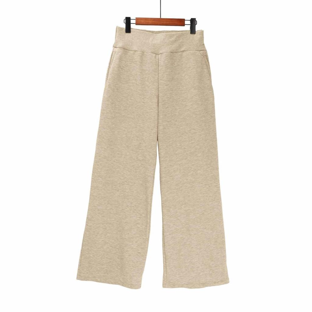 Women's Fashion Loose Solid Color With Pockets Elastic Waist Sports Casual Pants