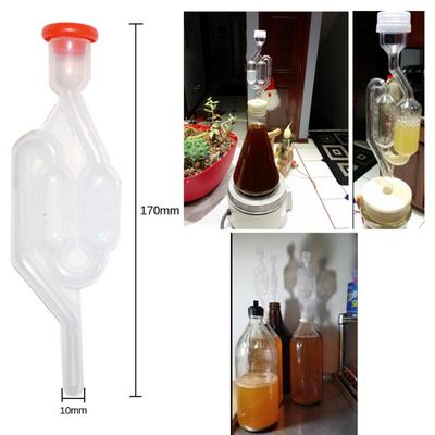 1 Stück Premium-Einweg-Wein-Luftschleuse – Lebensmittelechtes, BPA-freies Kunststoffmaterial – Einfache Gärungsüberwachung für das Heimbrauen und die Bierherstellung