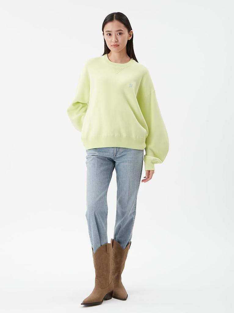 stepped hem denim pants Water-repellent, center-pressed, (09WFP255100LBLU00)