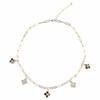 Custom ZMJ Logo Trendy Four-Leaf Clover Pendant Necklace 14K Gold Plated Copper Link Chain Fine Jewelry Women's Gift  ODM
