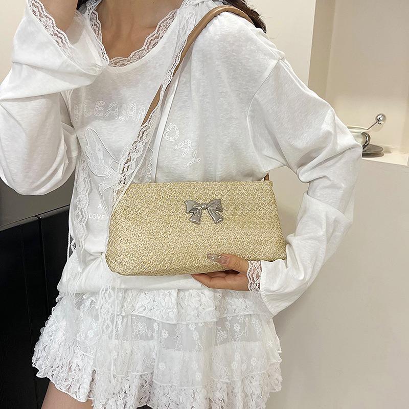 New Fashionable and Beautiful Single Shoulder Armpit Bag Women's Bow Niche Summer Popular Handbag