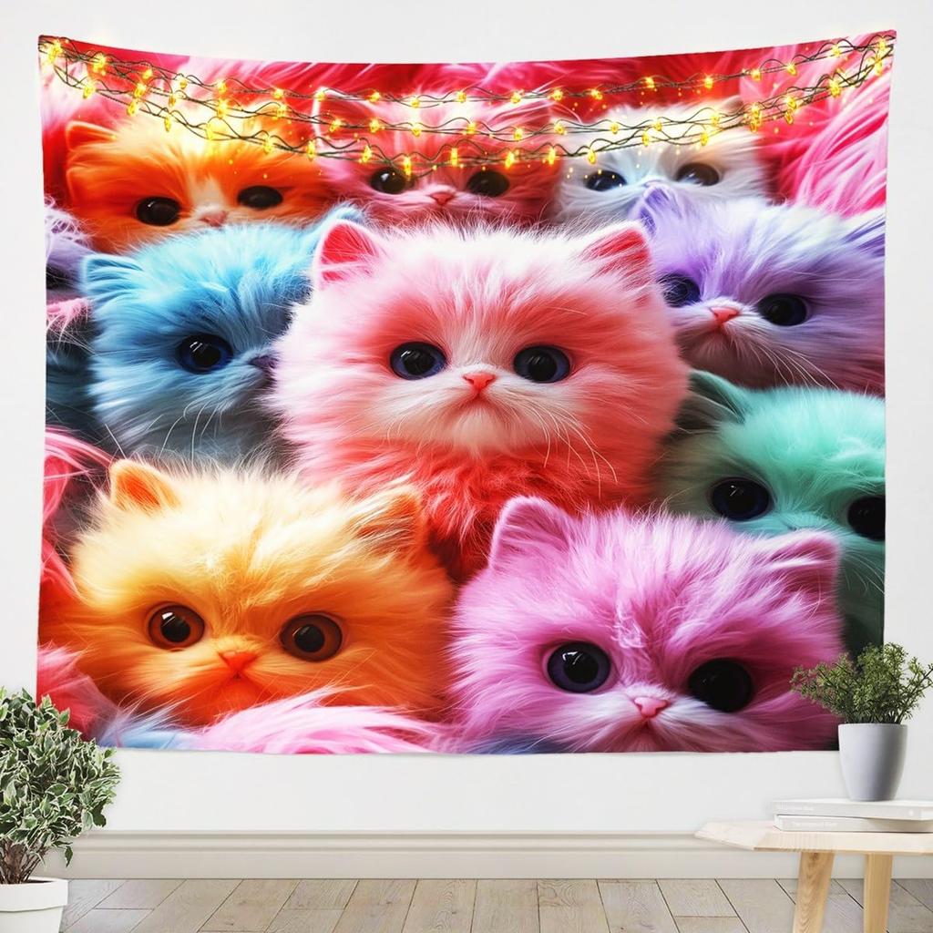 Floral Owl Tapestry For Girls,Kawaii Owl Birds Tapestry For Bedroom Boho Flowers Print Tapestries ,3D Animal Print Tapestry