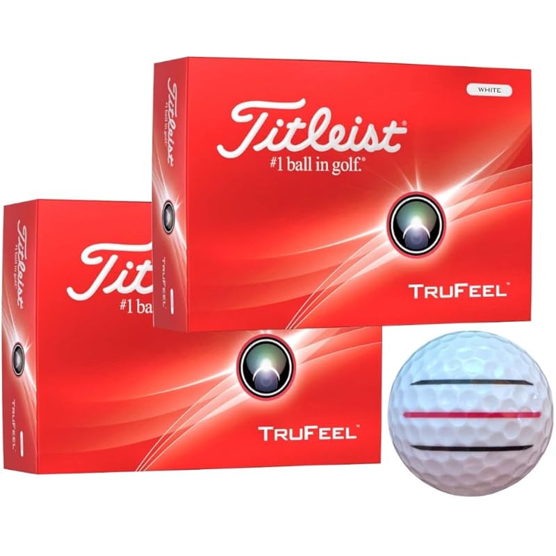 

[Hapiraki_Golf Line] titleist golf ball TRUFEEL true feel 24 year model (2 dozen white_3 lines)