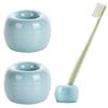 Multifunctional Mini Ceramic Bathroom Shower Toothbrush Holder Storage Rack
