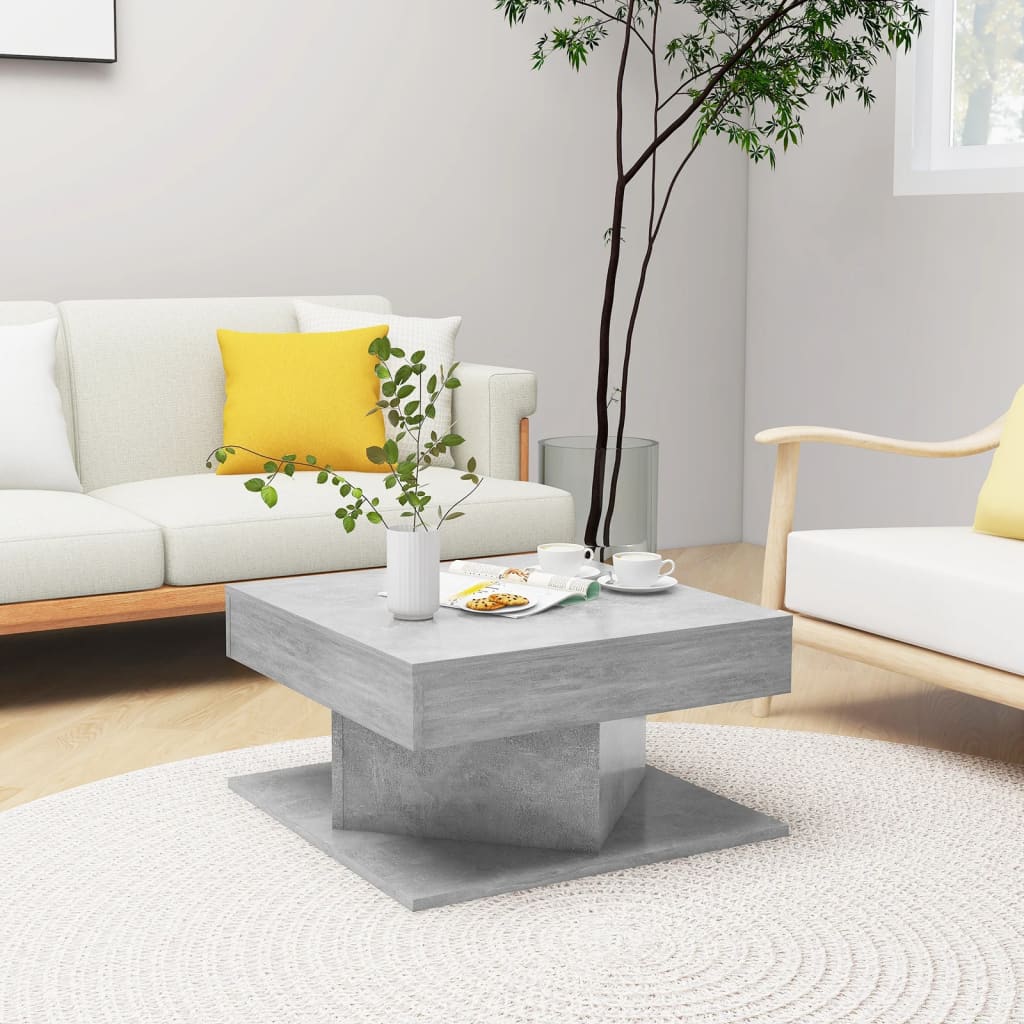 Sofatisch Für Gäste, Wohnzimmertisch, Kreativer Dekorationstisch, 57x57x30 Cm Furniertes Holz