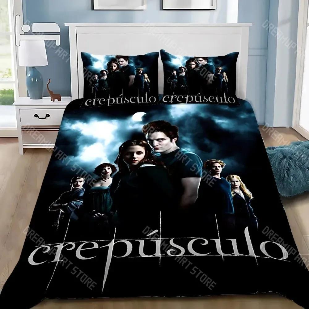 Housse de couette La Saga Twilight 3D Exquis Dessin animé Vache Impression Numérique Ensemble de literie Couette Lit Jeunesse Décoration de la maison Enfants Garçons EU Single 90x200cm