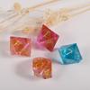 7 Shapes Dices Square Triangle Dices Mold Dices Digital Game Silicone Mould Crystal Epoxy Resin Mold with Storage Box