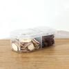 Luftdichter Lebensmittelaufbewahrungsbehälter 2 Fächer Snack-Aufbewahrungsbox mit Deckel Stapelbare Obstaufbewahrungsbox für Kühlschrank Küchenvorratskammer Picknicks
