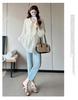 Versatile Long Sleeve Korean Style Maternity Doll Shirt for Spring/Autumn 2026