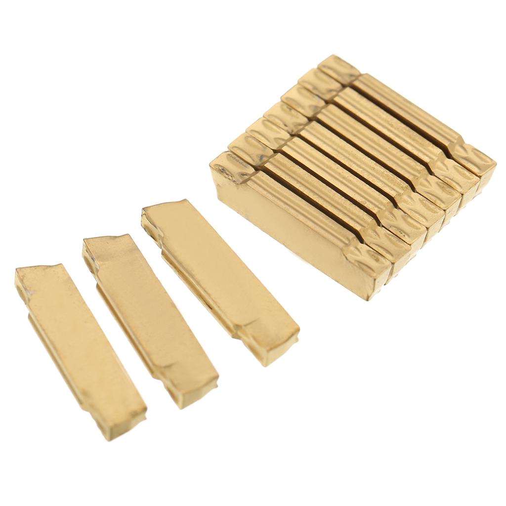 10pcs MGMN200-G Carbide Inserts Blades for MGEHR/MGIVR Grooving Cut-off Tool