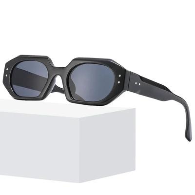 Klassische quadratische Sonnenbrille Mode Damen Herren Retro Stilvolle Brille Lässig Minimalistisch Weiblich Männlich