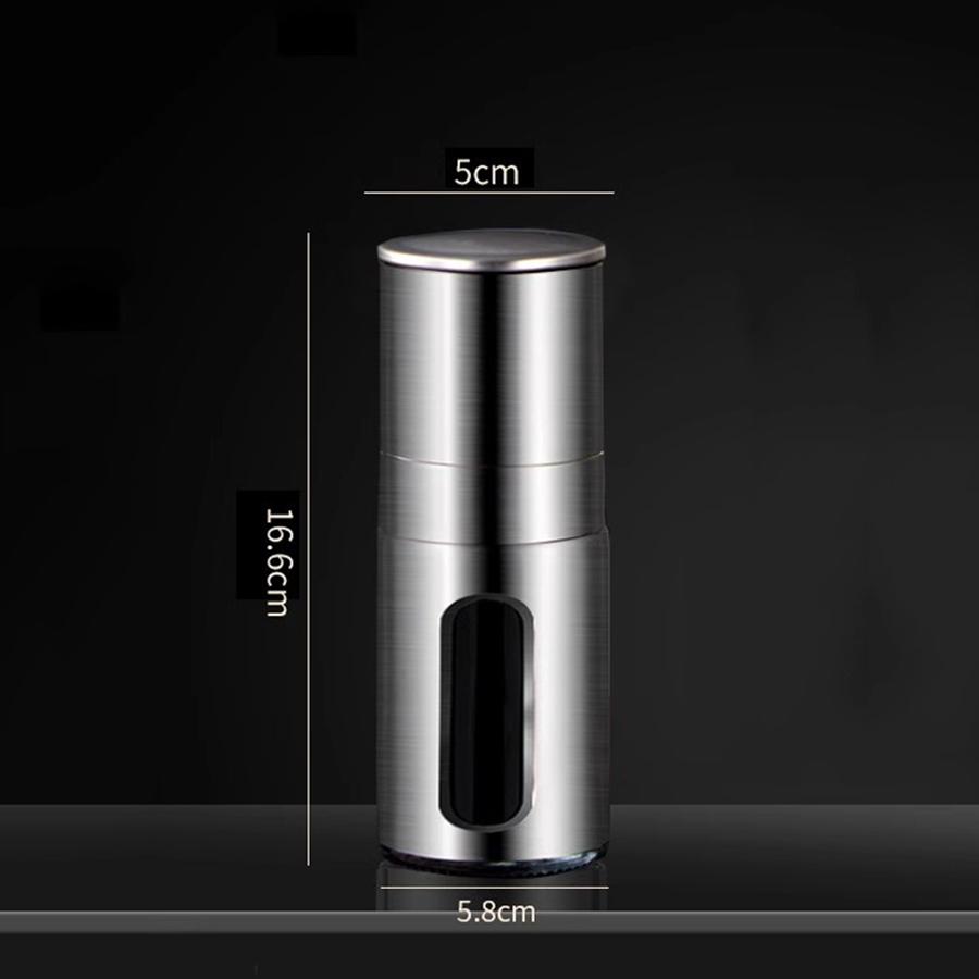 

190ML Black Pepper Grinder with Stainless Steel Mill Manual Spice Glass Salt and Pepper Grinder Machine for Household
