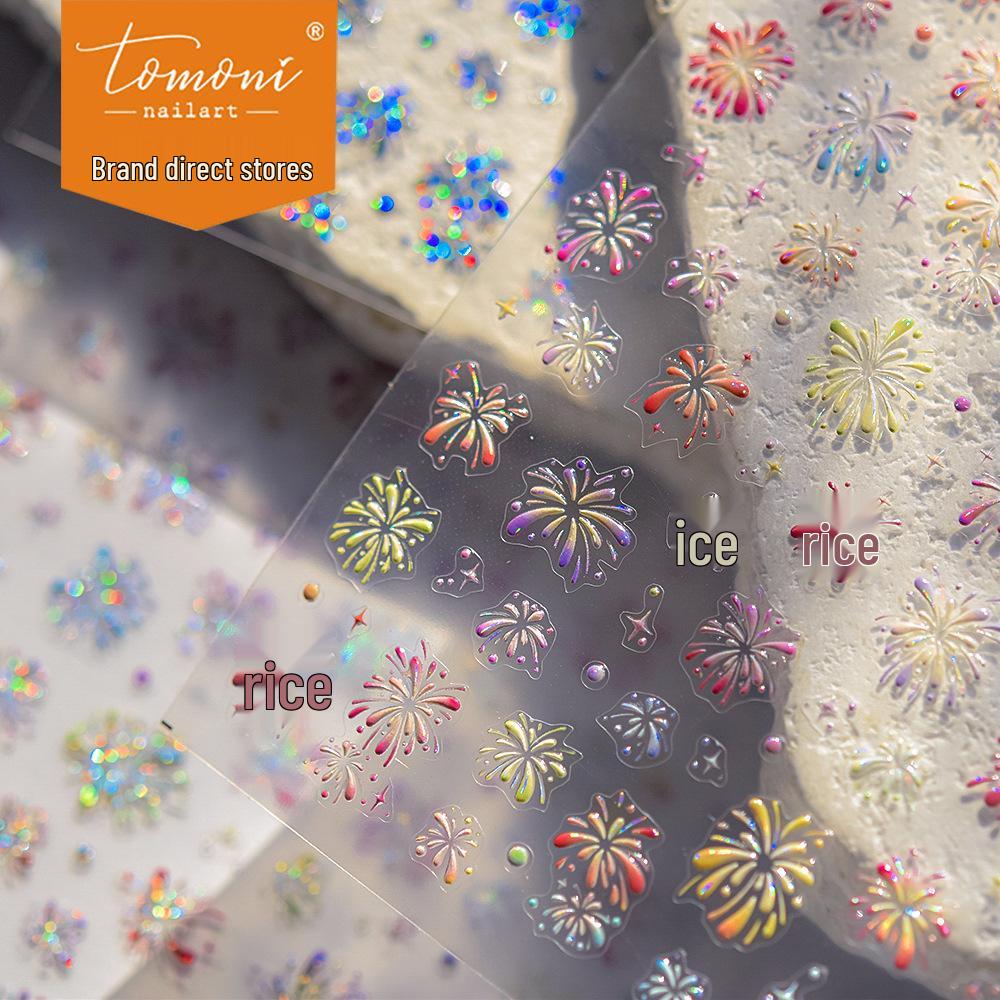 

Tomoni Metal Fireworks Nail Art Stickers - Popular Japanese Stationery