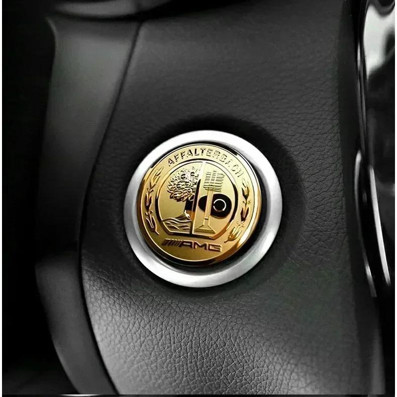 3D Sticker Emblem DecorCar Ignition Switch Start Button Cover For Mercedes Benz S205 C205 X253 W176 W213 W117 W205 GLA GLS