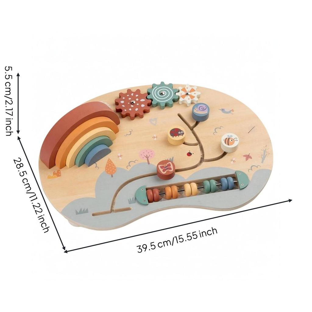 Wooden Busy Board Fine Motor Skills Activity HandEye Coordination