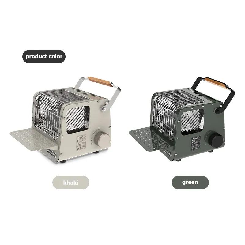 Miniaturowy przenośny piecyk grzewczy na zewnątrz kempingowy wielofunkcyjny piecyk grzewczy 1,1 kW moc kuchnia piesze wycieczki