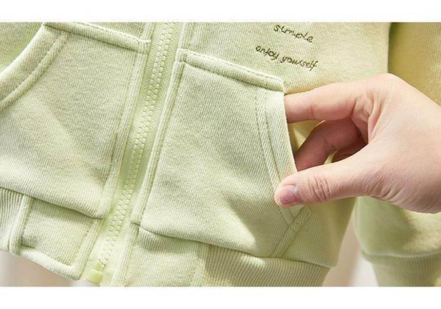 Girls' Casual Sweet Suit - Fresh Autumn Two-Piece Set, Pure Color for Small & Medium Children (2026 New Style)