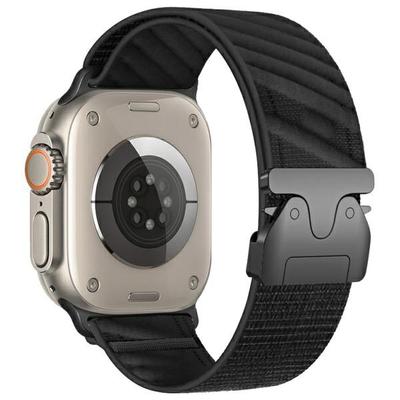 Beline Pasek Apple Watch Oblique         Parachute Buckle 42/44/45/49mm Czarny/black