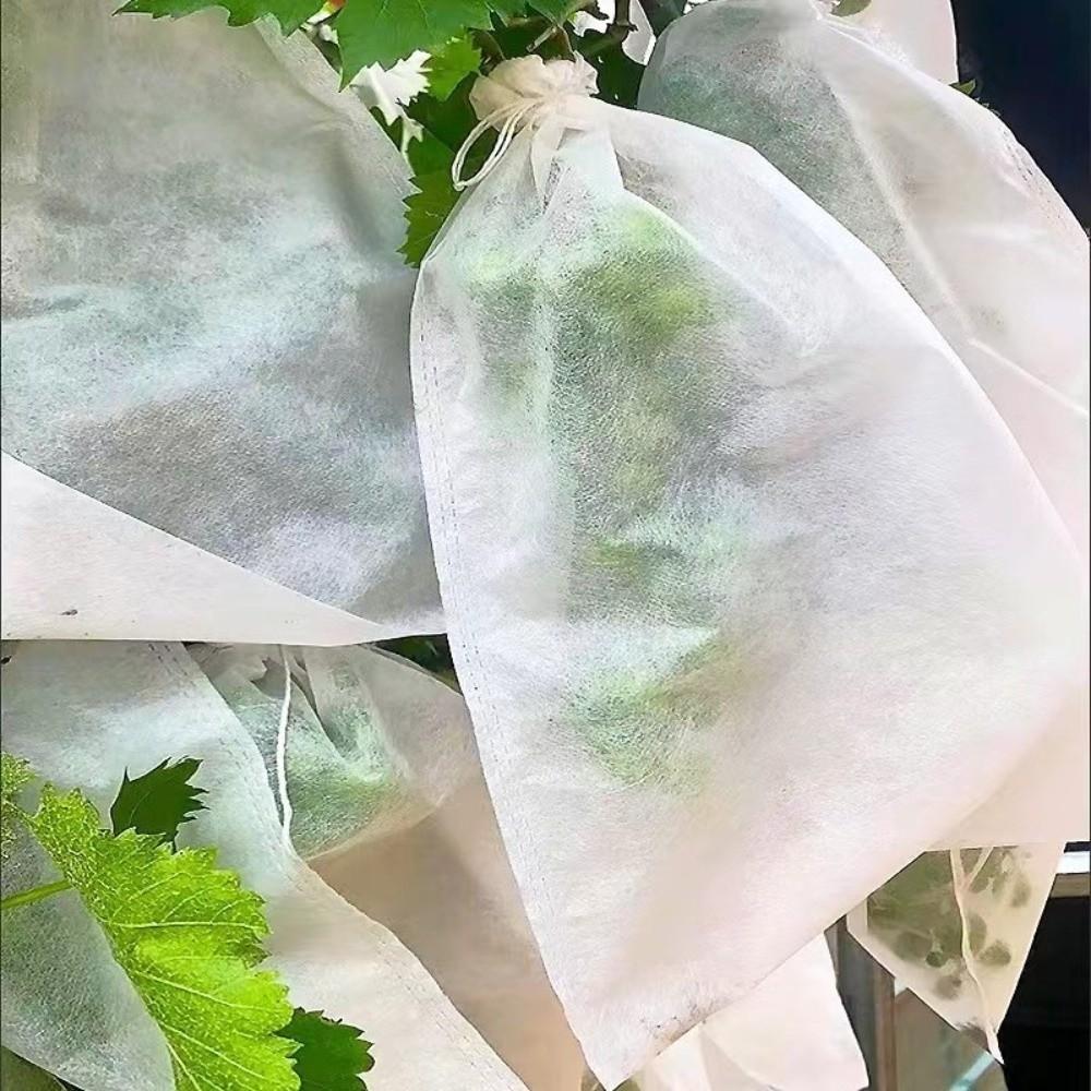 100Pcs Non-woven Fruit Protection Bags Anti-bird Breathable Nursery Bags Anti-sun Corrosion-resistant Insect Proof Bag