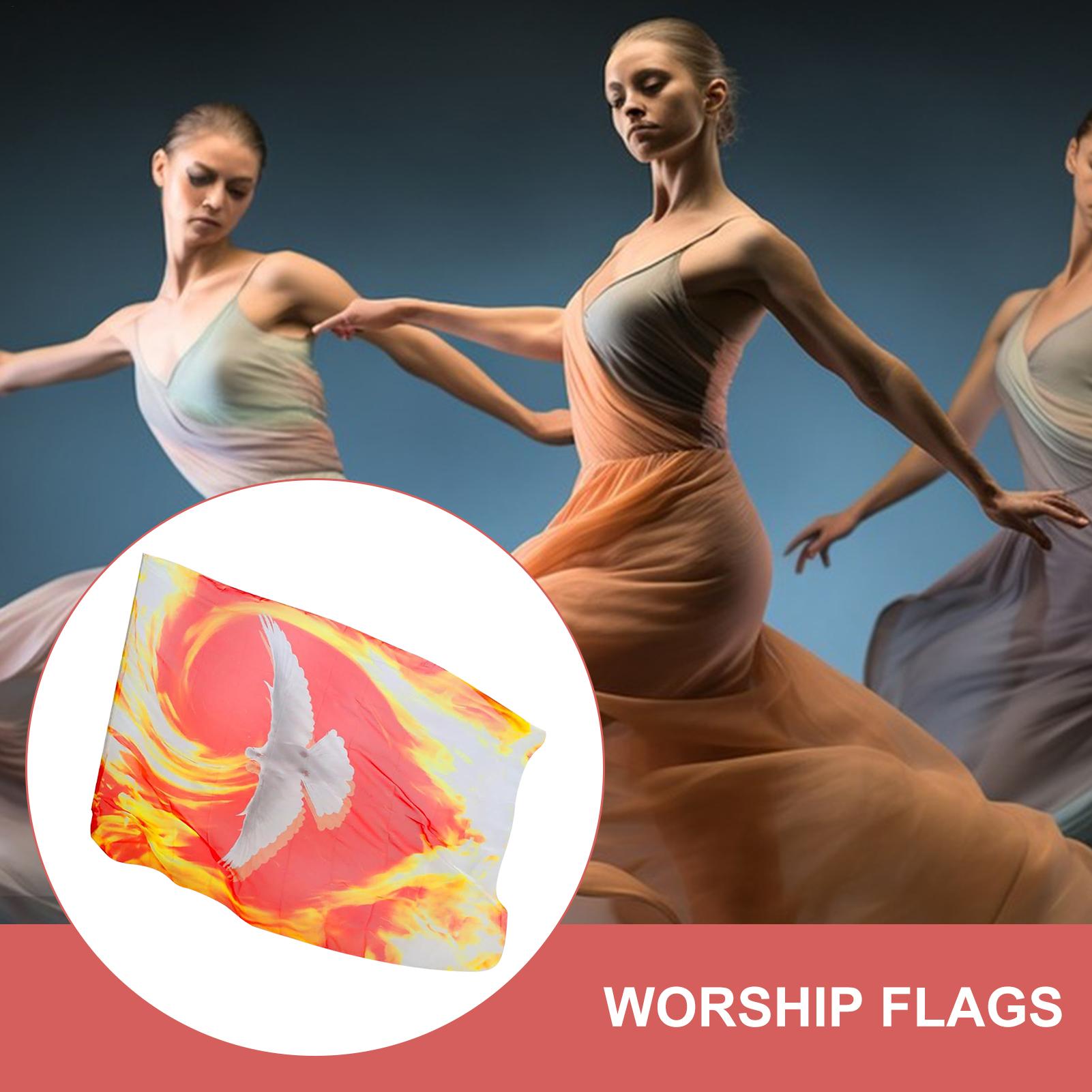 

Worship Flags Worship Angel Wing Flag for Dance Church Chiffon Banner for Beginner Girls Christian Dancers Practice Performance CHINA