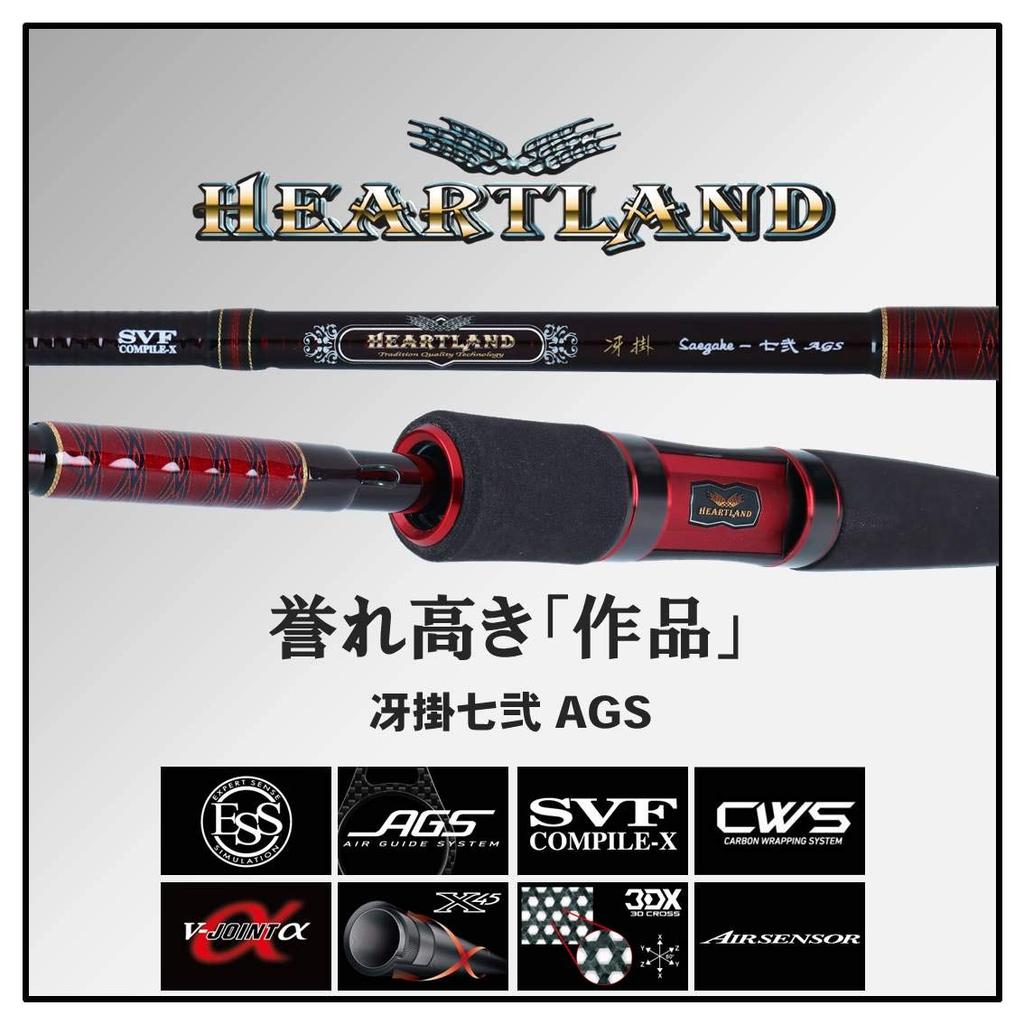 DAIWA Bass Rod Heartland AGS20 Fishing Rod 721MLFS-SV