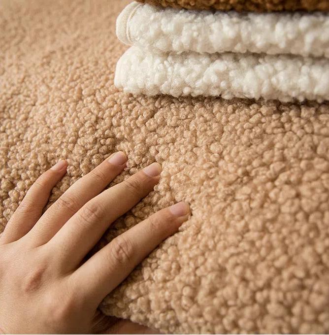 Winter Lamb's Wool Sofa Cushion Non-slip Scandinavian Simple Cushion Four Seasons General Thickening Fabric Plush Sofa Cover