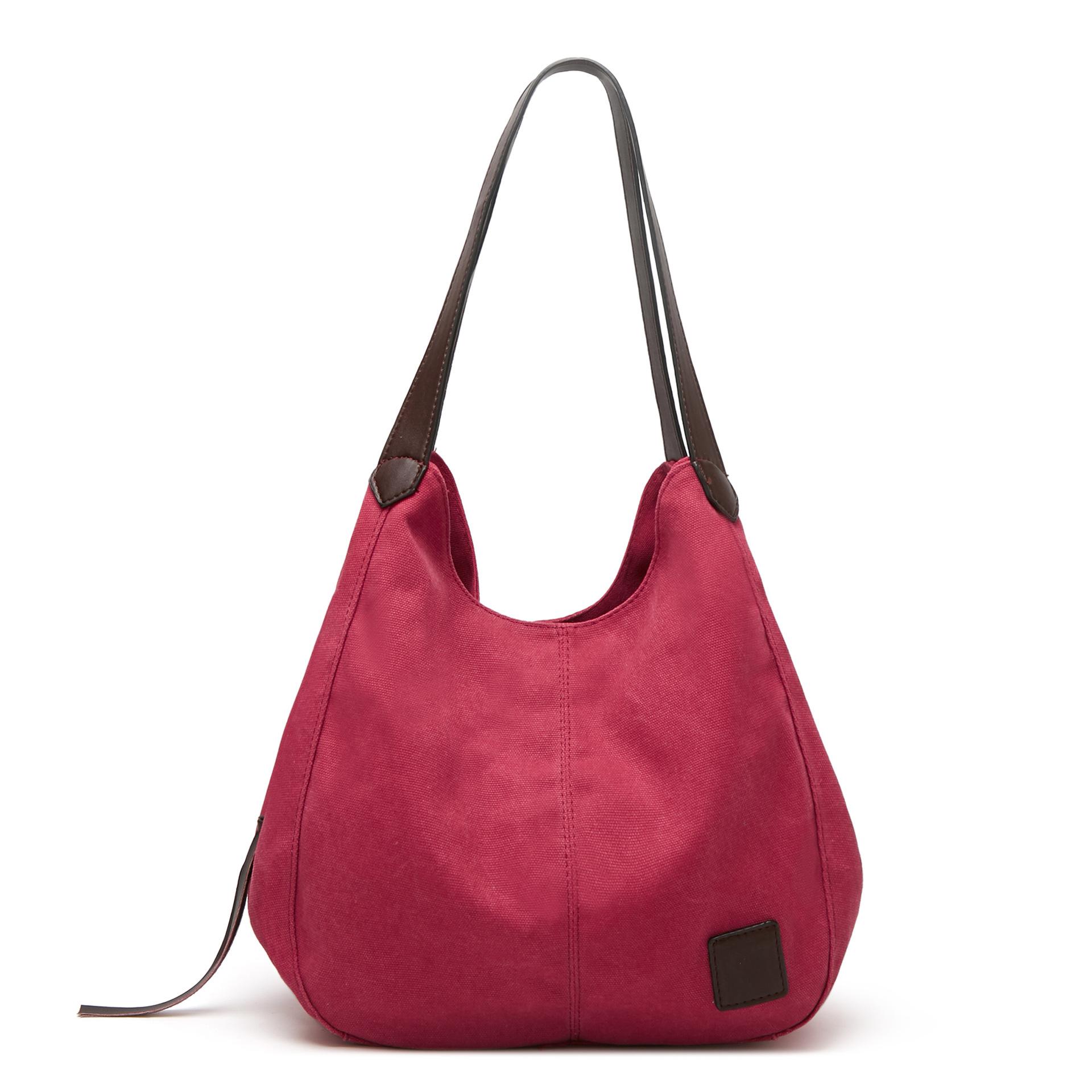 

Простые холщовые сумки через плечо для женщин большой вместимости высокого качества