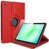 Case + Tempered Glass for Samsung Galaxy Tab A9 Plus / A11 Plus - 360° Rotation Protection - Red