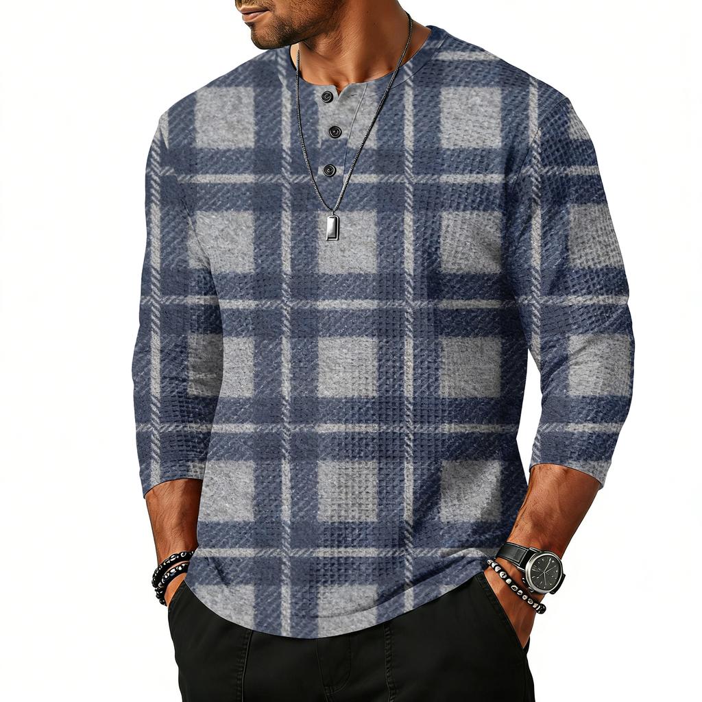 Herrtopp med raglanärm och trekvartsärm