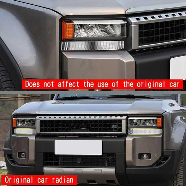 Coppia di Strisce Decorative Sopracciglia Fari per Toyota Prado LC250 2024